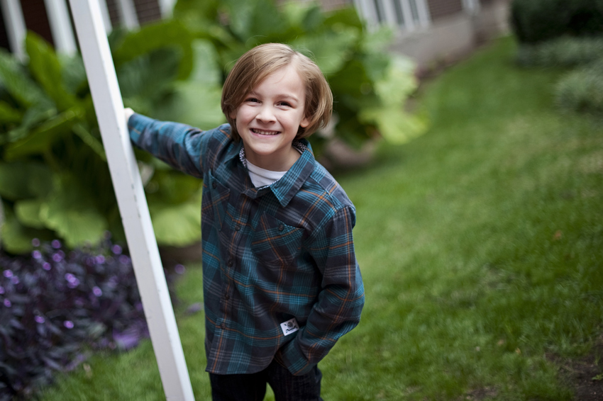 Portrait of a Neurosurgery patient outside at CHKD.