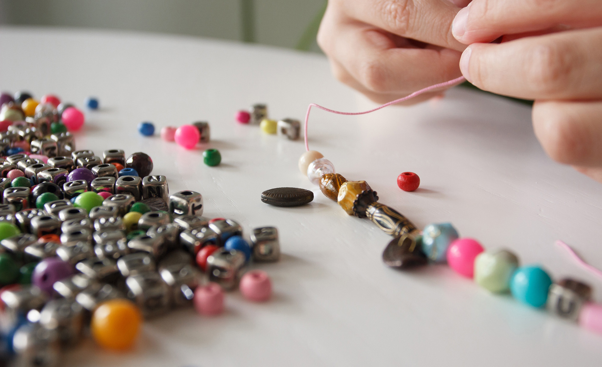 Cancer Journey Beads Web Banner Stock