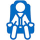 Car Seat Icon - Blue, Child in Carseat