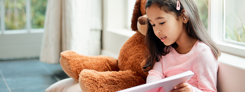 Girl reading a book