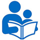 Parenting Classes Icon - Adult and Child Reading